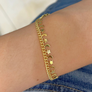 PULSERA LUNAS Y ESTRELLA